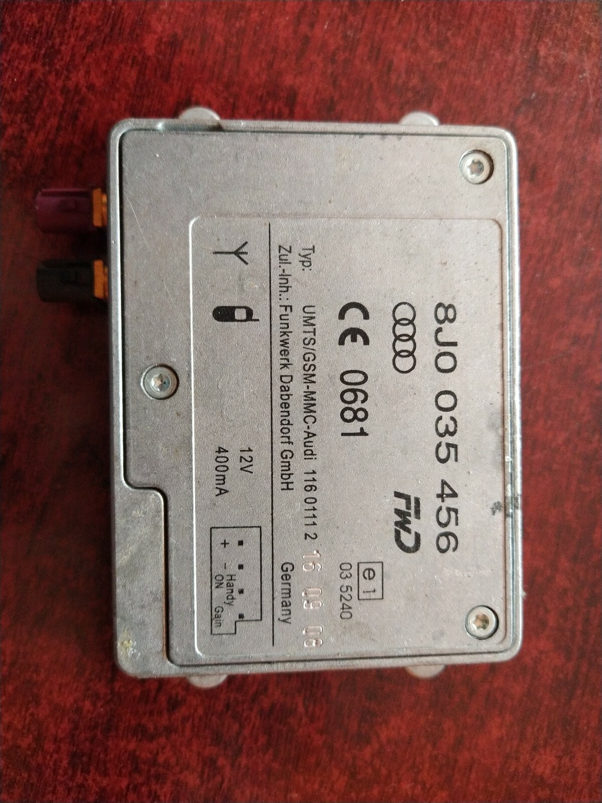 8J0035456 CENTRALINA AMPLIFICATORE ANTENNA AUDI A4 8K2 2.0 TDI 88KW Audi