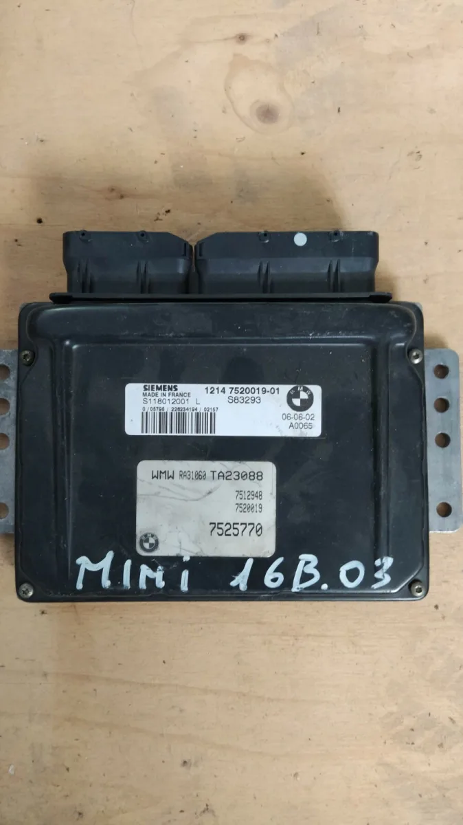 MINI ONE 1.6 66 KW  2002 RICAMBIO CENTRALINA MOTORE 7525770 12147520019-01 Mini