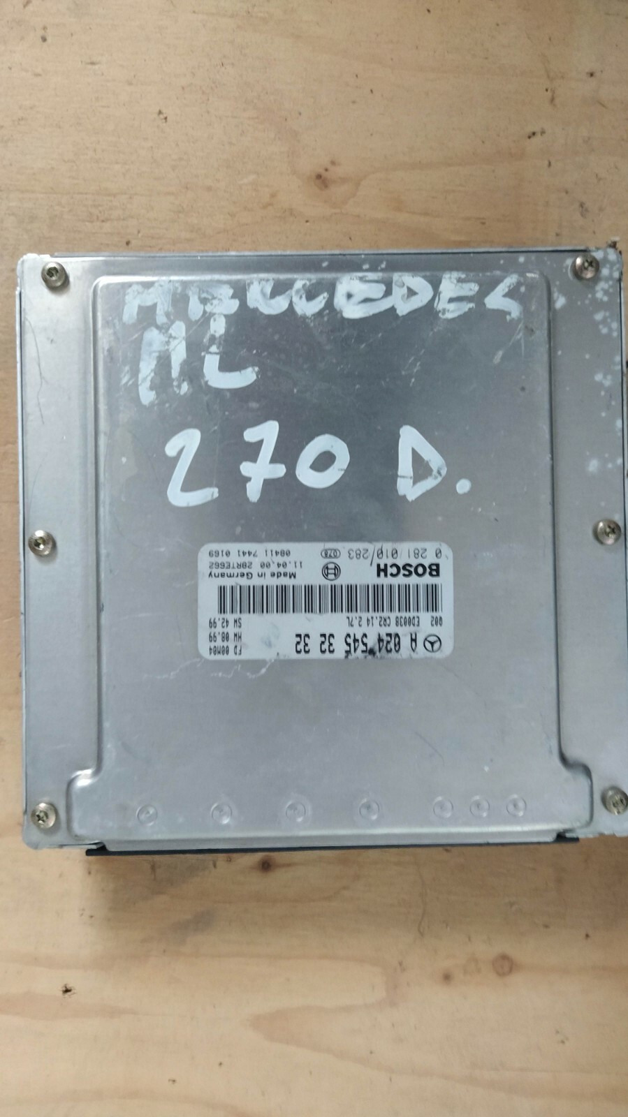 RICAMBI USATI 0281010283 CENTRALINA MOTORE MERCEDES ML W163 1° Serie  200 213666