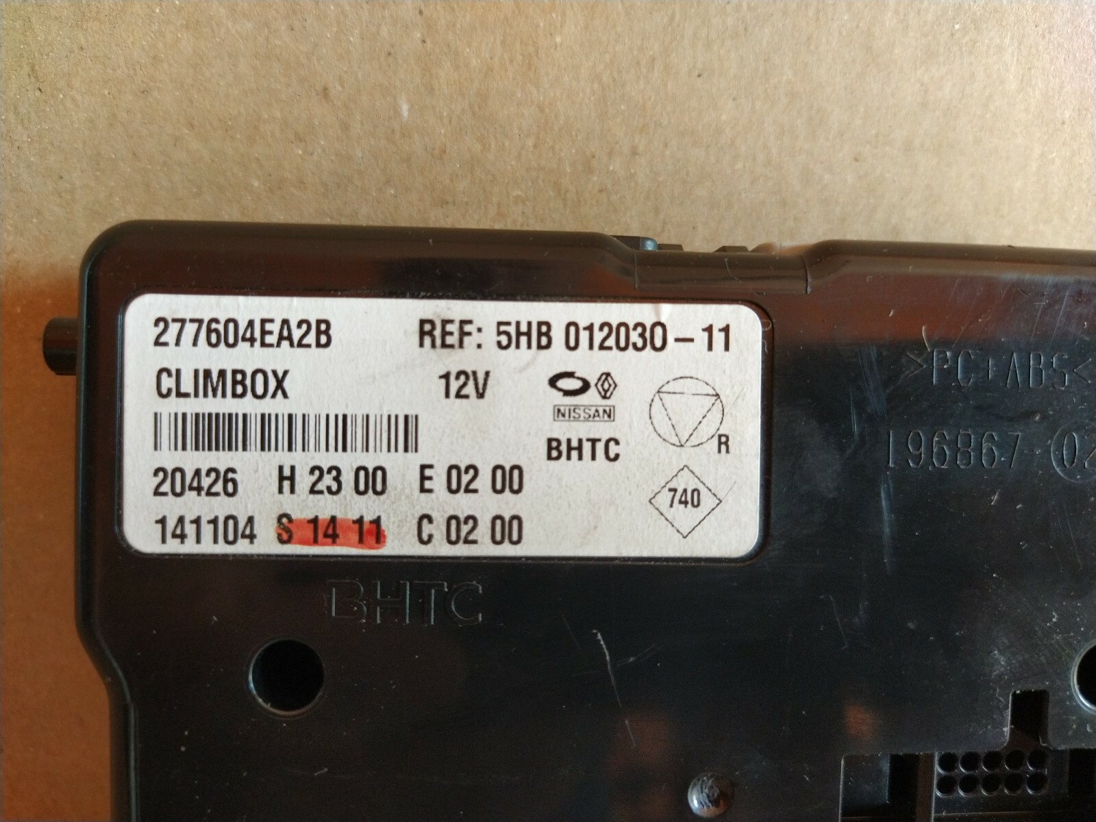 277604EA2B CENTRALINA CLIMA NISSAN Qashqai J11climbox 5HB 012030-11